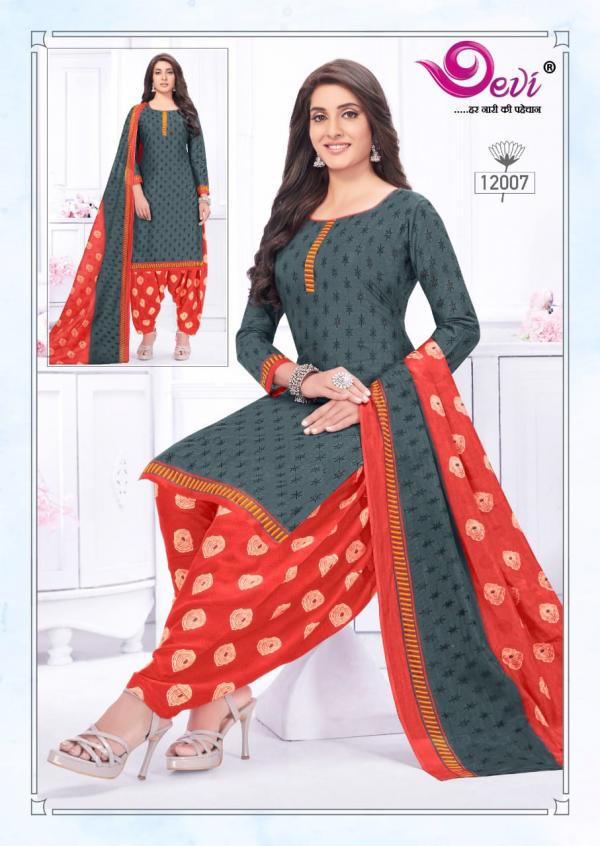 Devi Icon Vol-12 Cotton Designer Patiyala Dress Mater